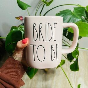 Rae Dunn BRIDE TO BE Mug Cup Blush Pink Brand New.